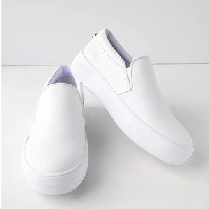 Steve Madden Gills Leather Platform Sneaker White